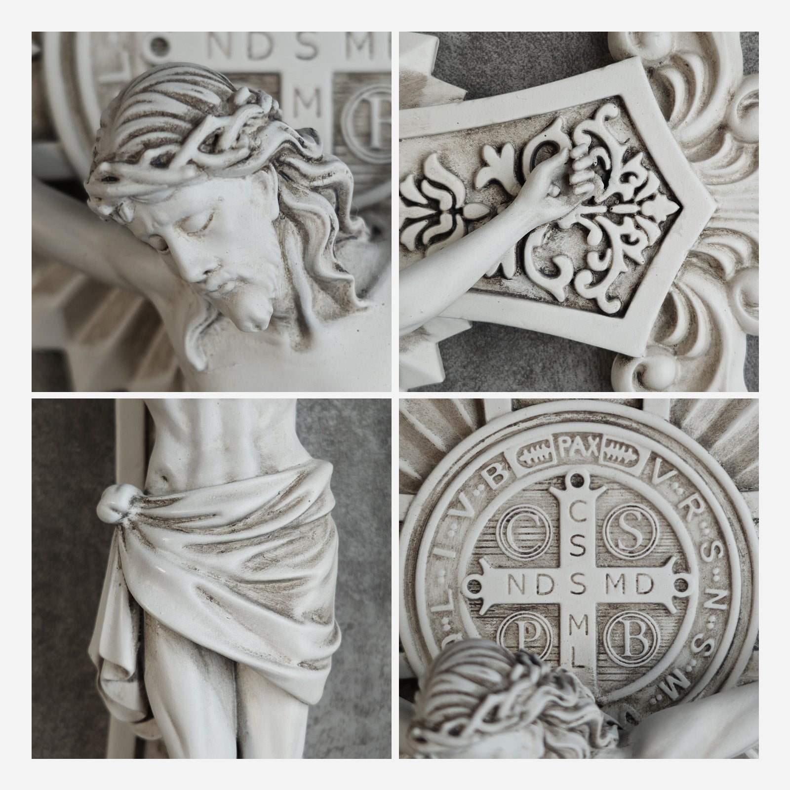 BC Catholic St Benedict Wall Crucifix-Renaissance
