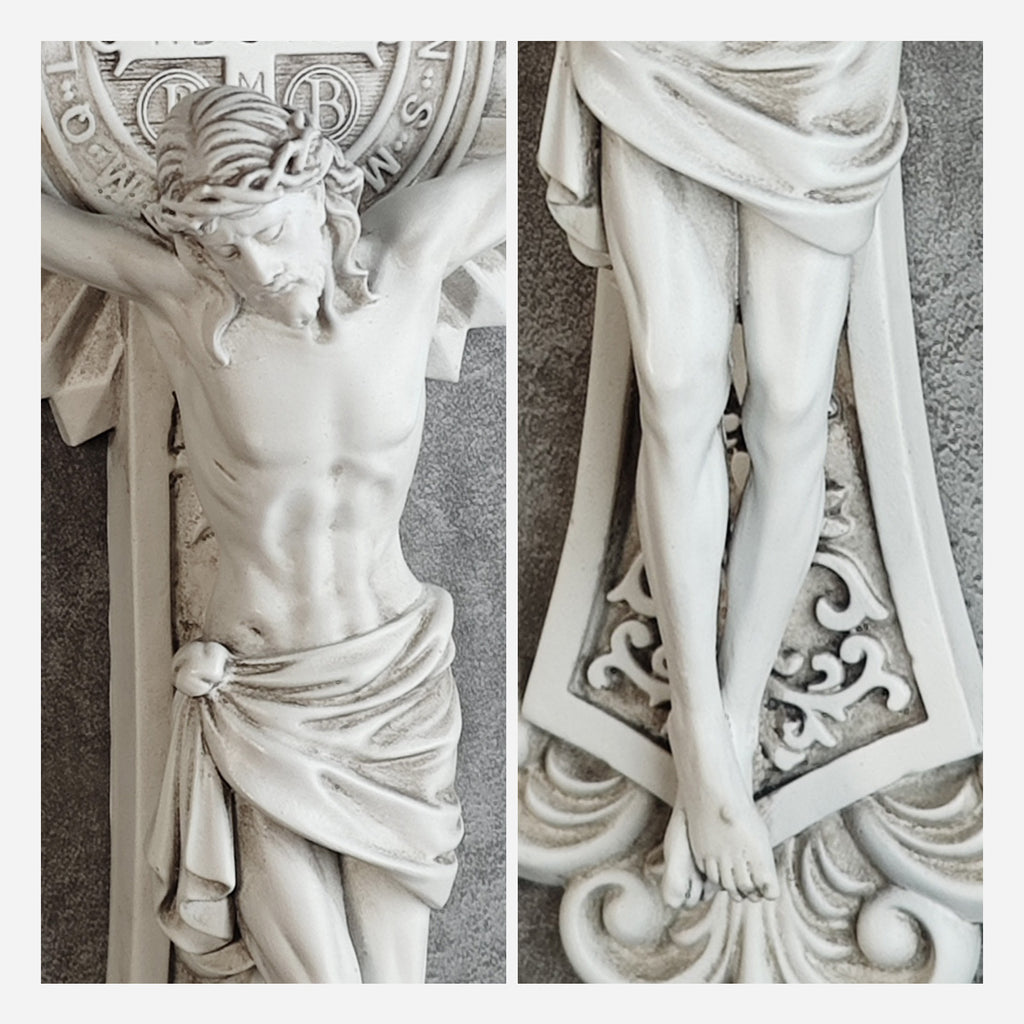 BC Catholic St Benedict Wall Crucifix-Renaissance
