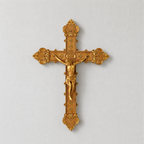 BC Catholic Baroque Embossed  Wall Crucifix-Renaissance