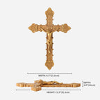 BC Catholic Baroque Embossed  Wall Crucifix-Renaissance