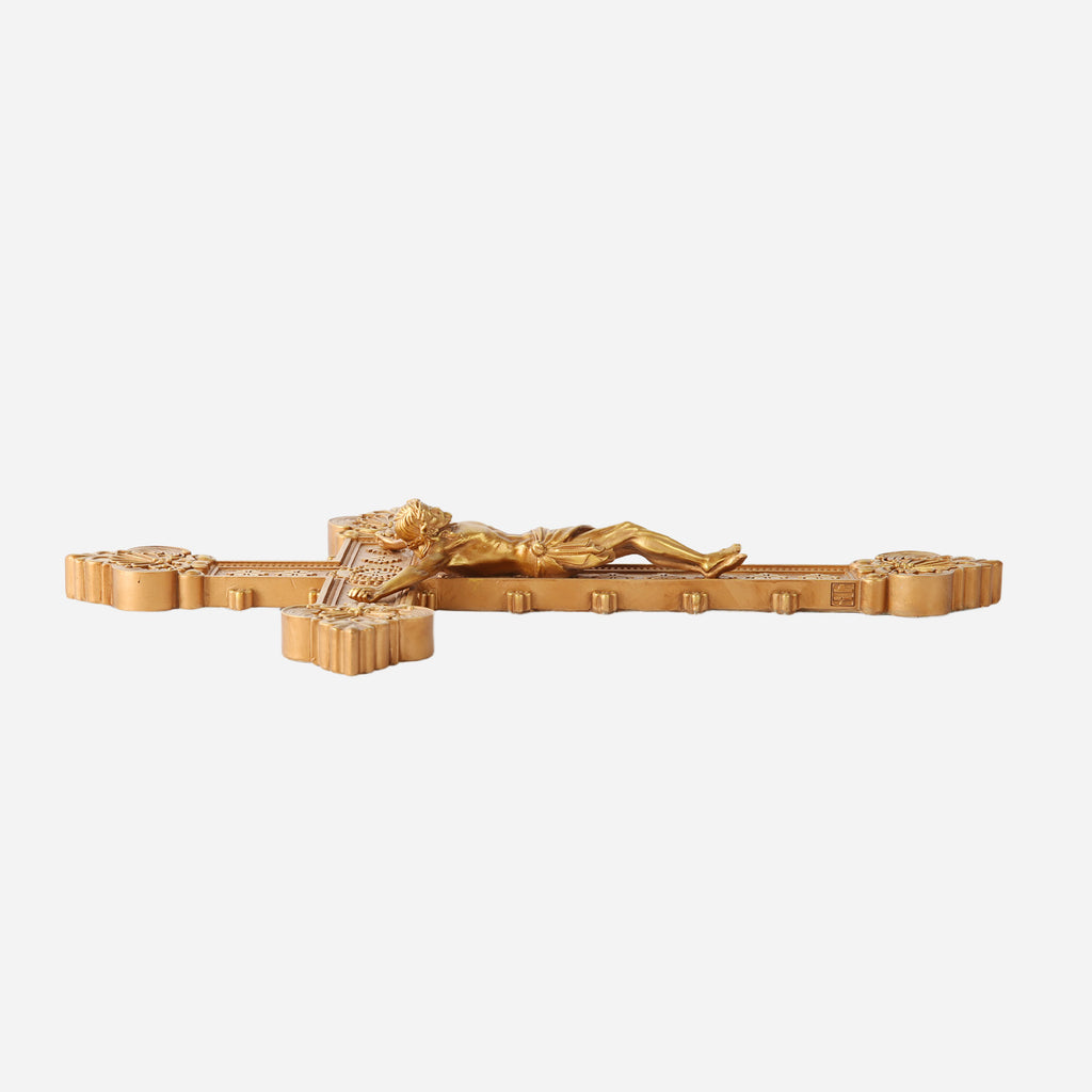 BC Catholic Baroque Embossed  Wall Crucifix-Renaissance