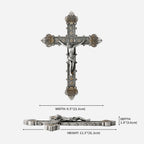 BC Catholic Baroque Embossed  Wall Crucifix-Renaissance