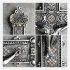 BC Catholic Baroque Embossed  Wall Crucifix-Renaissance