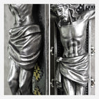 BC Catholic Baroque Embossed  Wall Crucifix-Renaissance