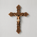 BC Katholisches Barock Relief Wandkreuz - mit Heiligem Geist