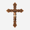 BC Catholic Baroque Embossed  Wall Crucifix-Renaissance
