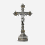 BC Catholic Baroque Embossed Standing Crucifix-Renaissance