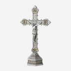 BC Catholic Baroque Embossed Standing Crucifix-Renaissance