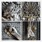 BC Catholic Baroque Embossed Standing Crucifix-Renaissance