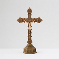 BC Catholic Baroque Embossed Standing Crucifix-Renaissance
