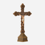 BC Catholic Baroque Embossed Standing Crucifix-Renaissance