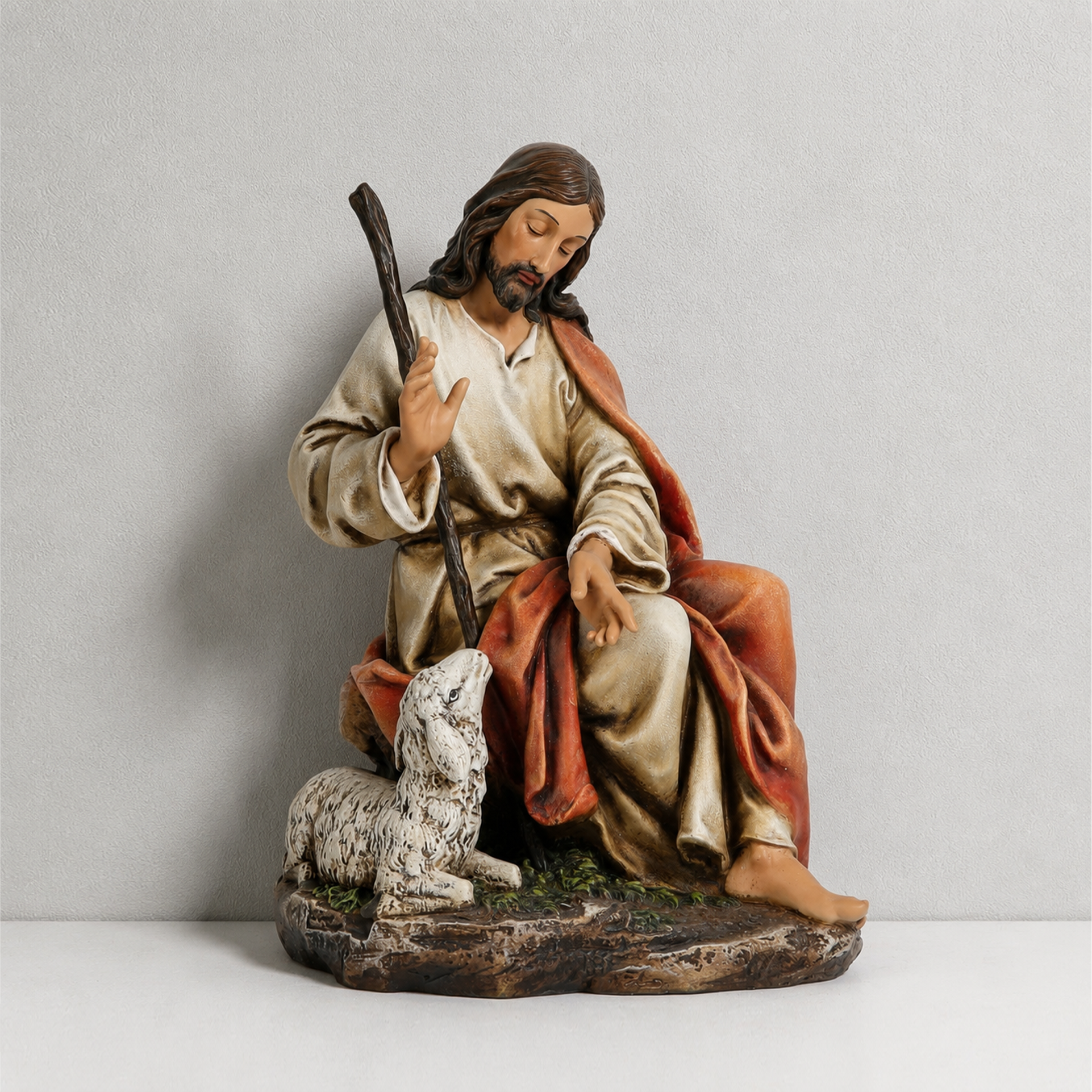 BC Catholic The Good Shepherd Jesus Statue-Renaissance