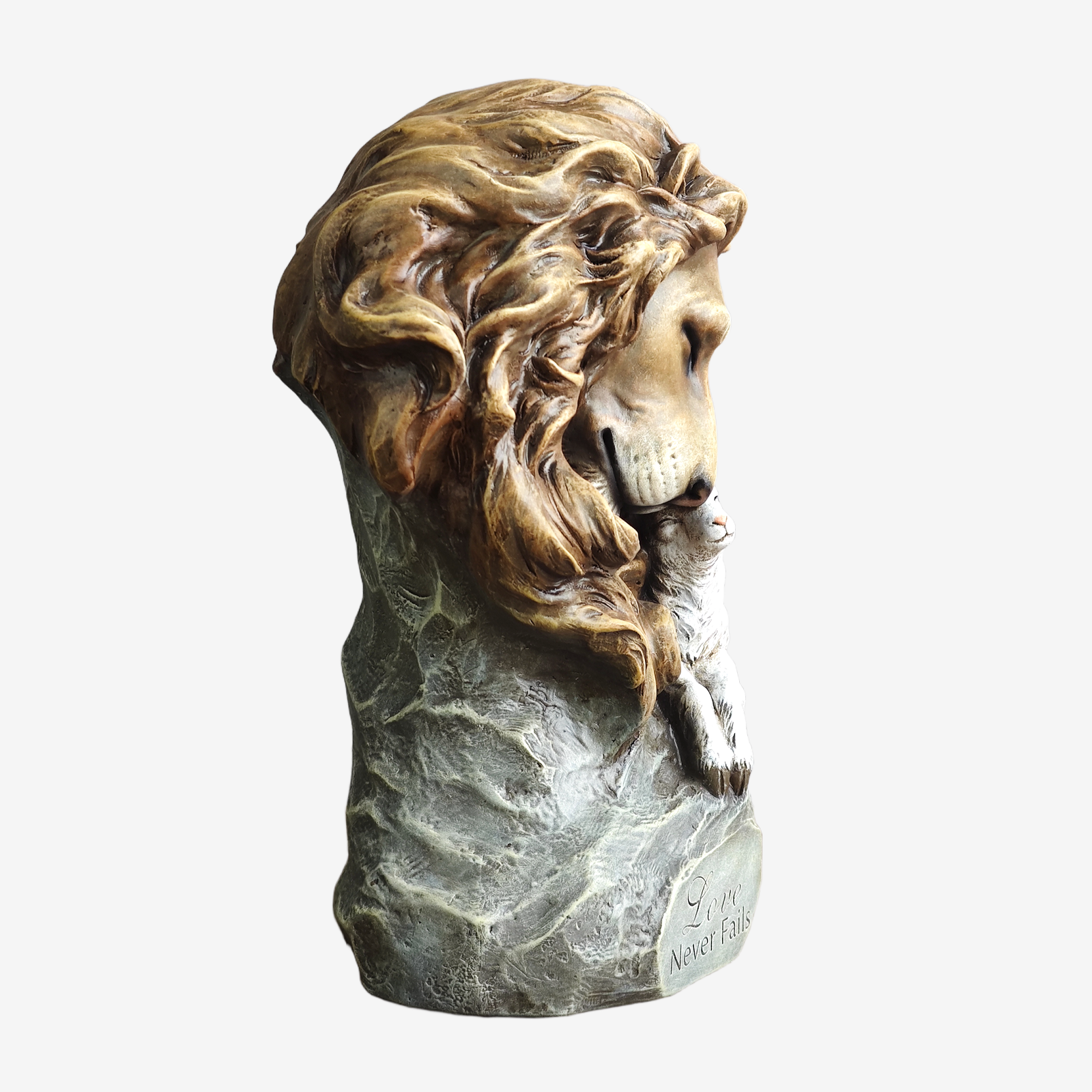 BC Home Decor Lion with Lamb Statue-Renaissance