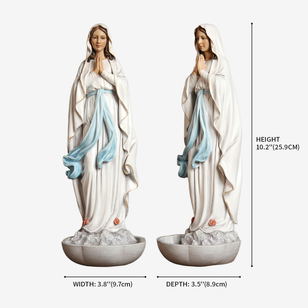 BC Catholic Our Lady of Lourdes Statue-Multiple Color