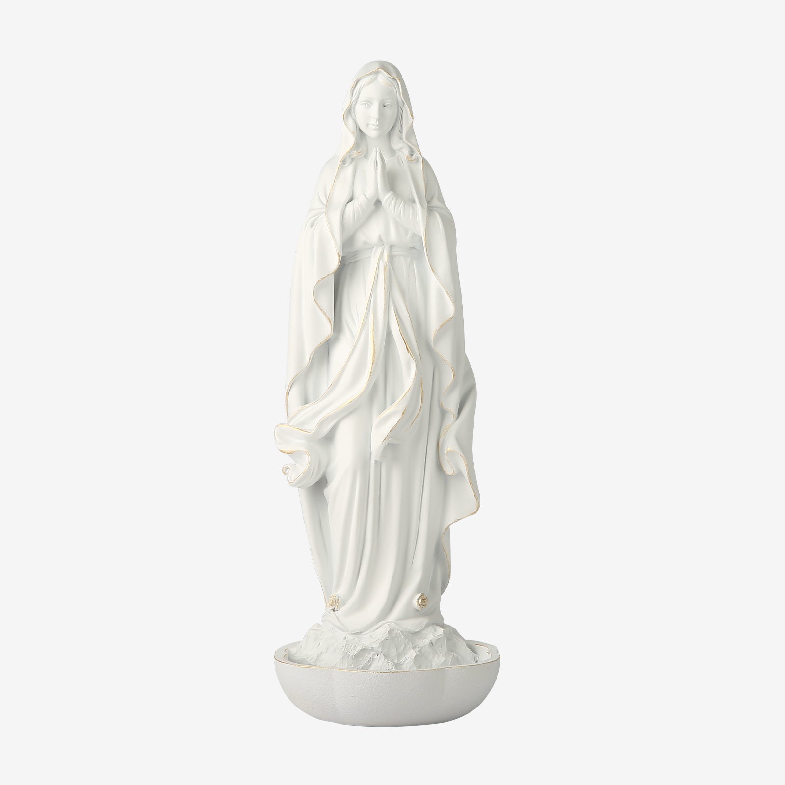 BC Catholic White Our Lady of Lourdes Statue-Renaissance