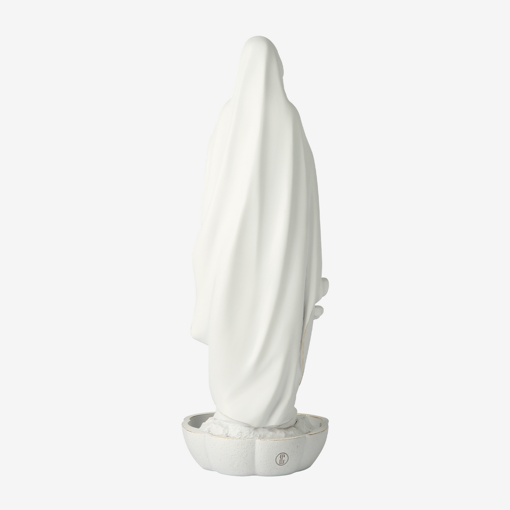 BC Catholic White Our Lady of Lourdes Statue-Renaissance