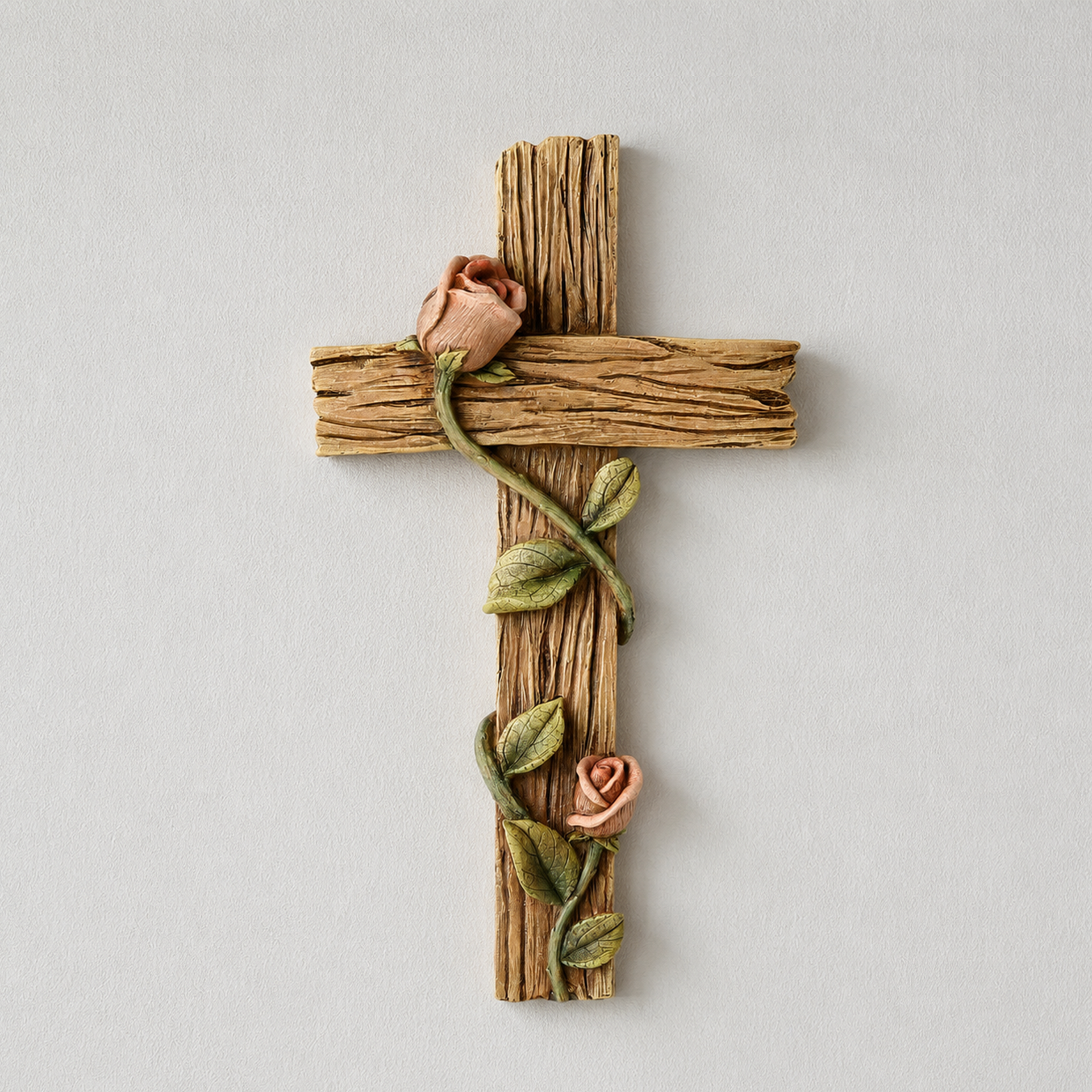 BC Home Decor Mystical Rose Wall Cross-Rustic Decor Style