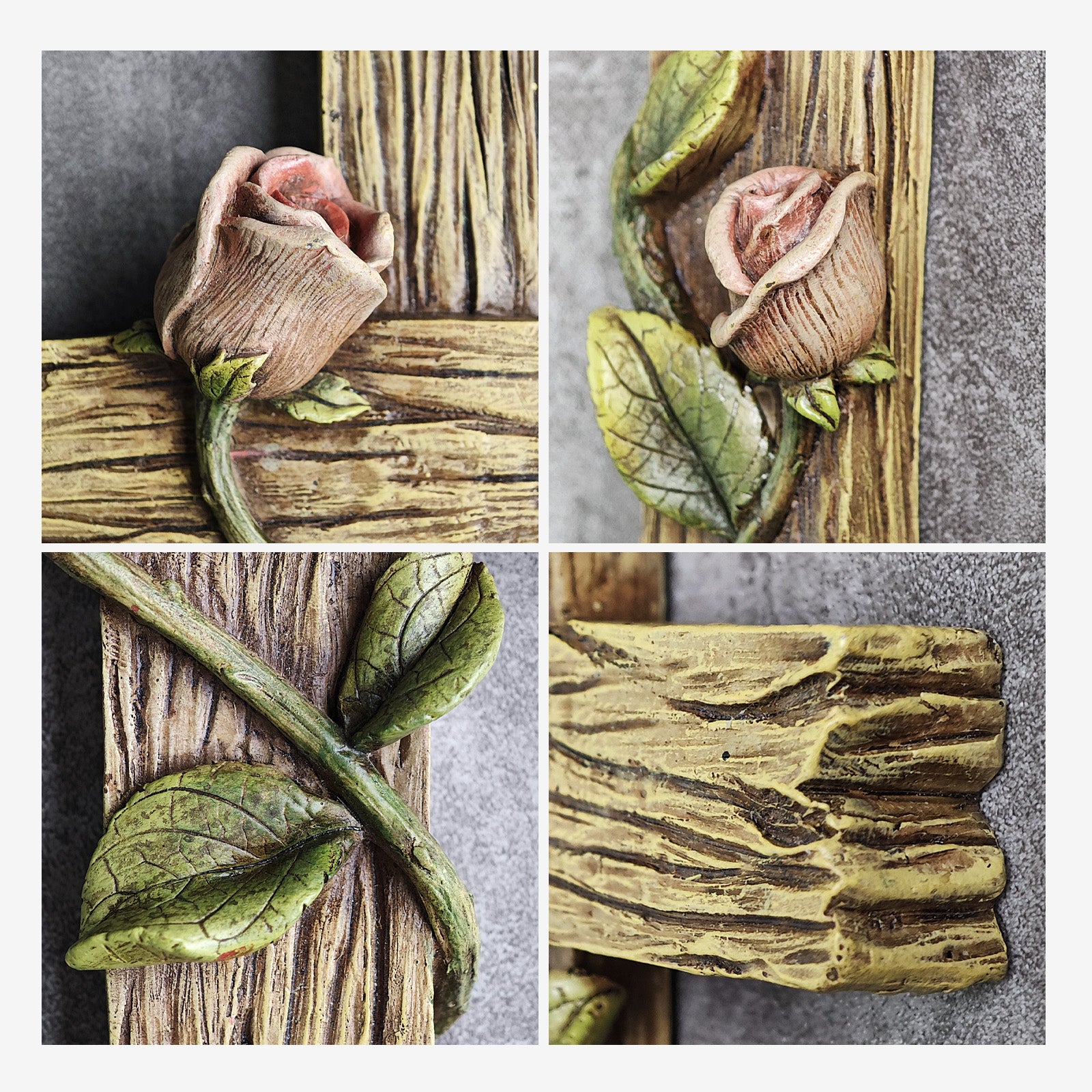 BC Home Decor Mystical Rose Wall Cross-Rustic Decor Style