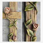 BC Home Decor Mystical Rose Wall Cross-Rustic Decor Style
