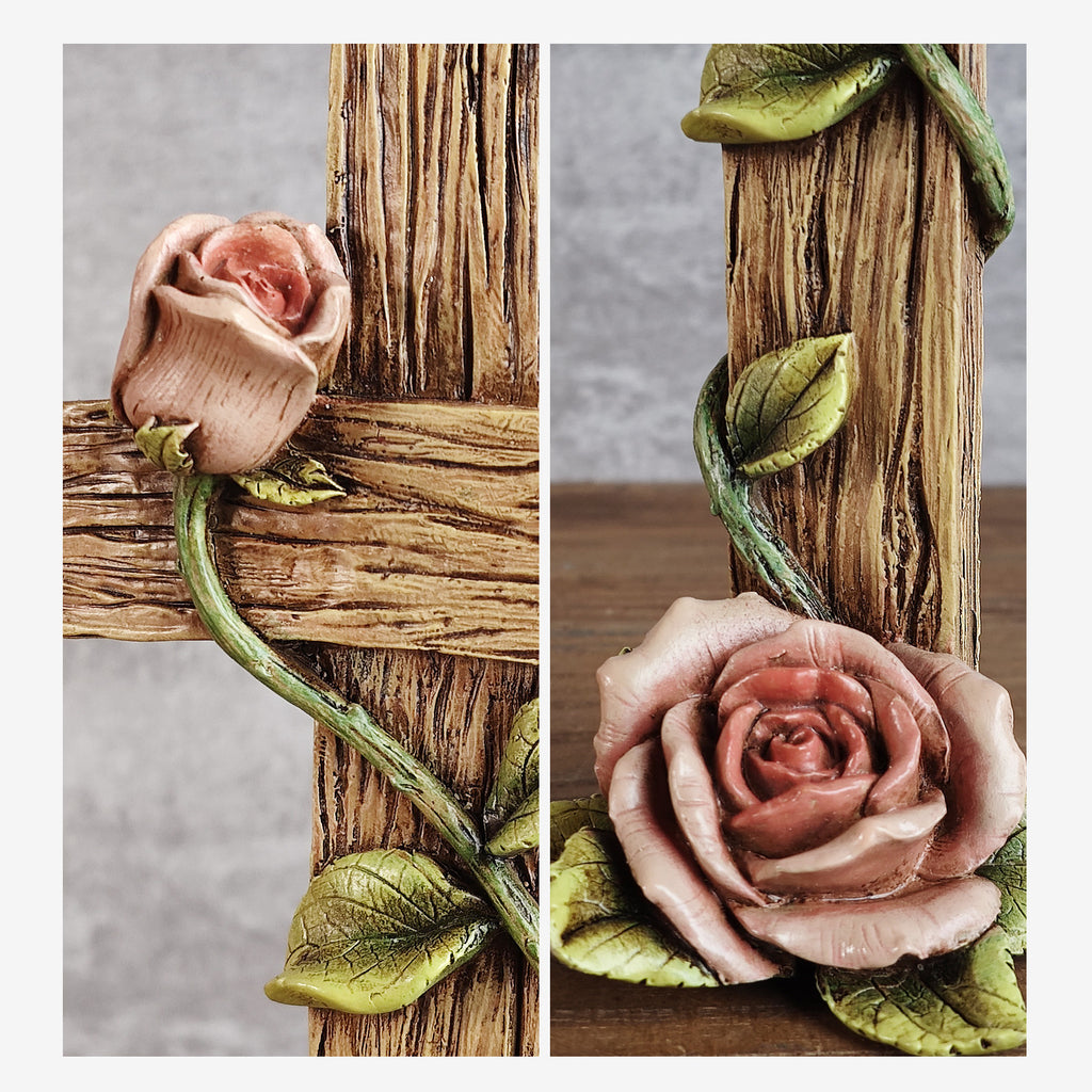 BC Home Decor Rose Stehkreuz – Rustikaler Einrichtungsstil
