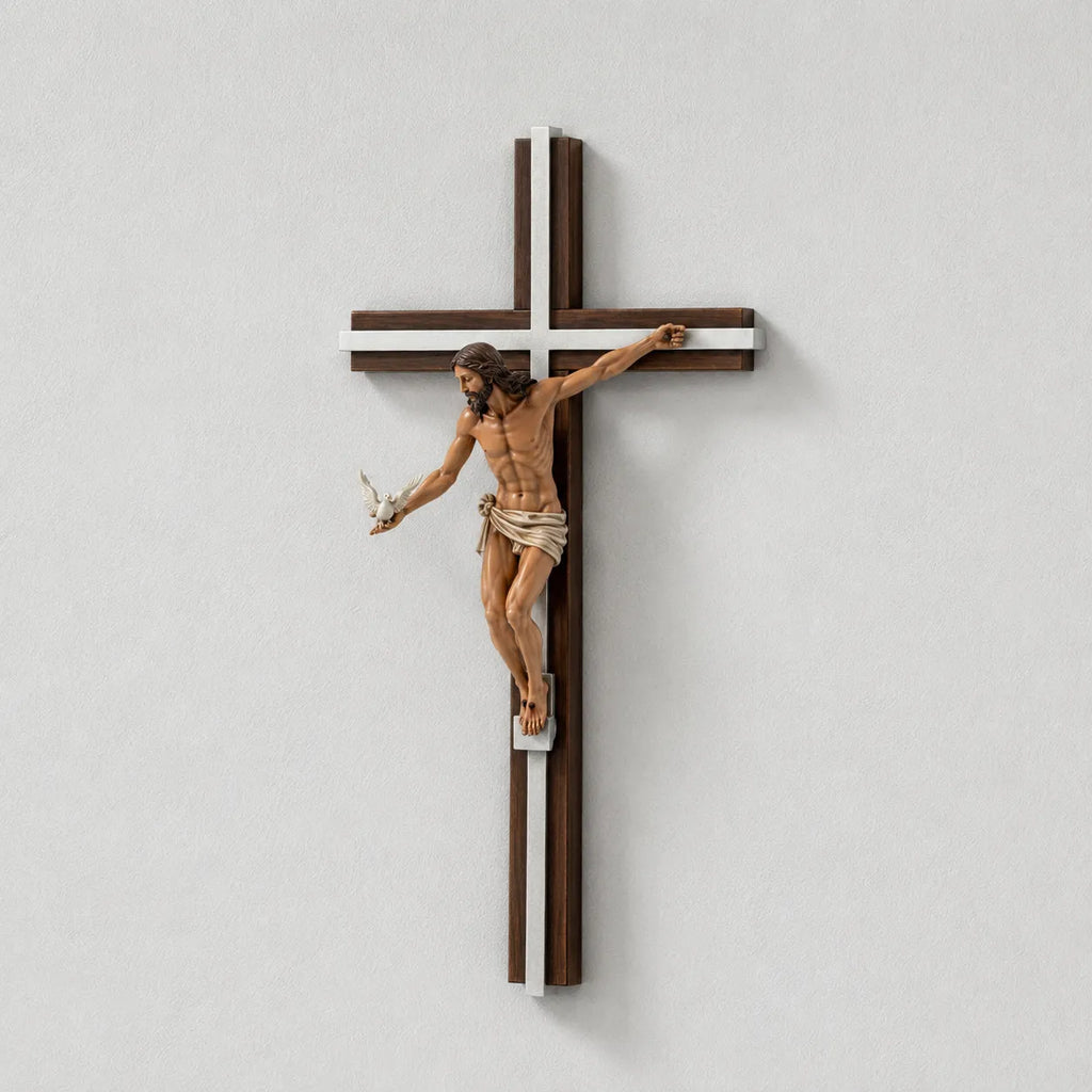 BC Catholic Gift of the Spirit Wall Crucifix-Renaissance