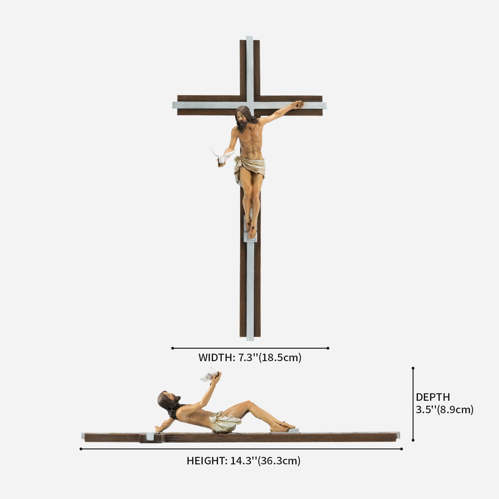 BC Catholic Gift of the Spirit Wall Crucifix-Renaissance