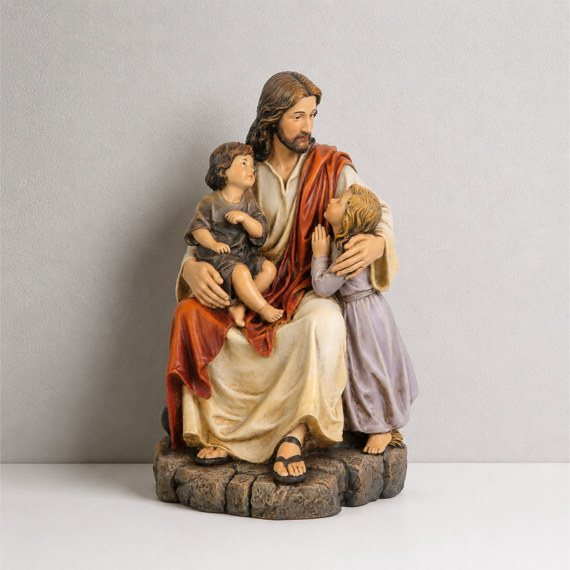 BC Catholic Jesus with Children Statue-Renaissance