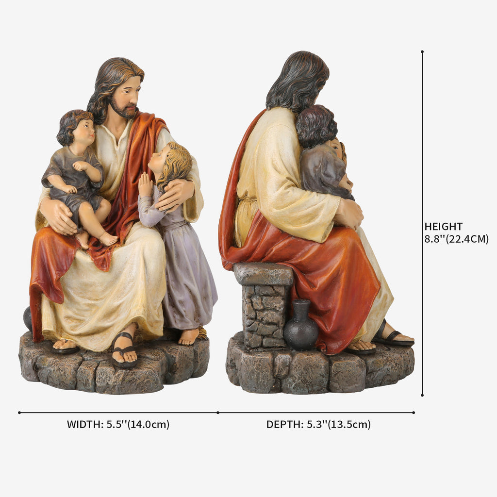 BC Katholische Jesus mit Kindern Statue-Renaissance