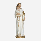 BC Catholic White & Gold St. Anthony with Infant Jesus Statue-Renaissance