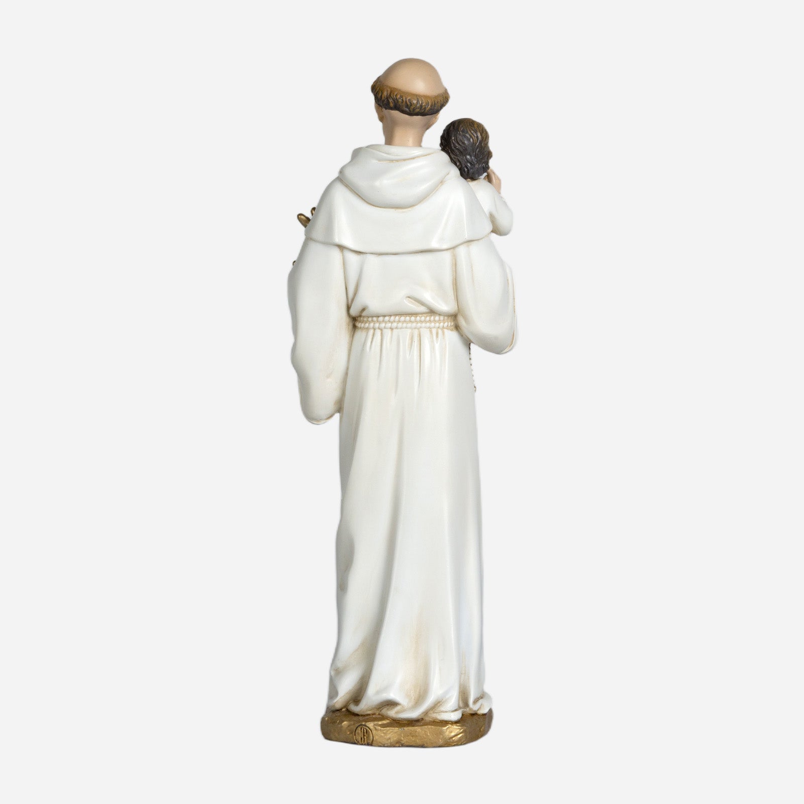 BC Catholic White & Gold St. Anthony with Infant Jesus Statue-Renaissance