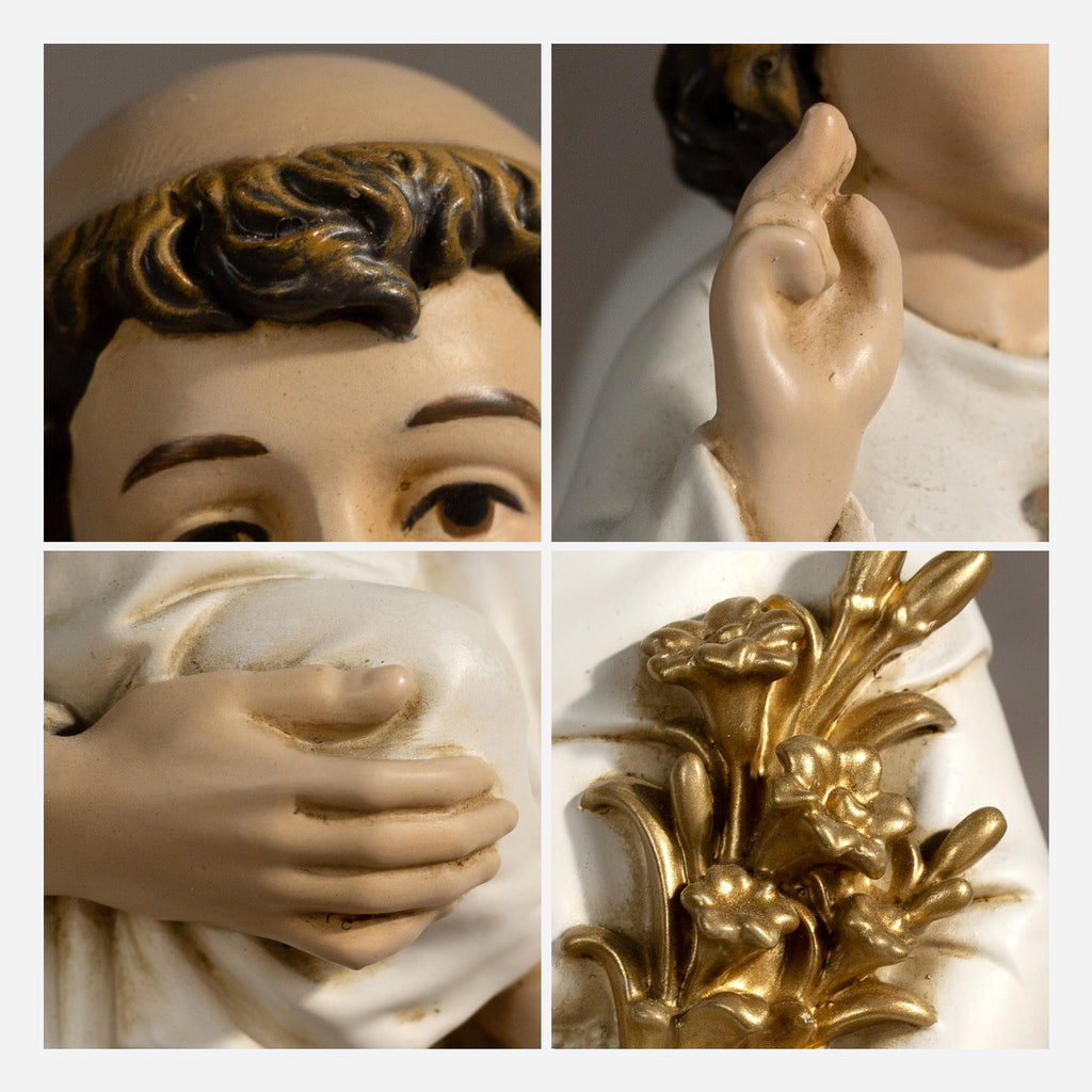 BC Catholic White & Gold St. Anthony with Infant Jesus Statue-Renaissance