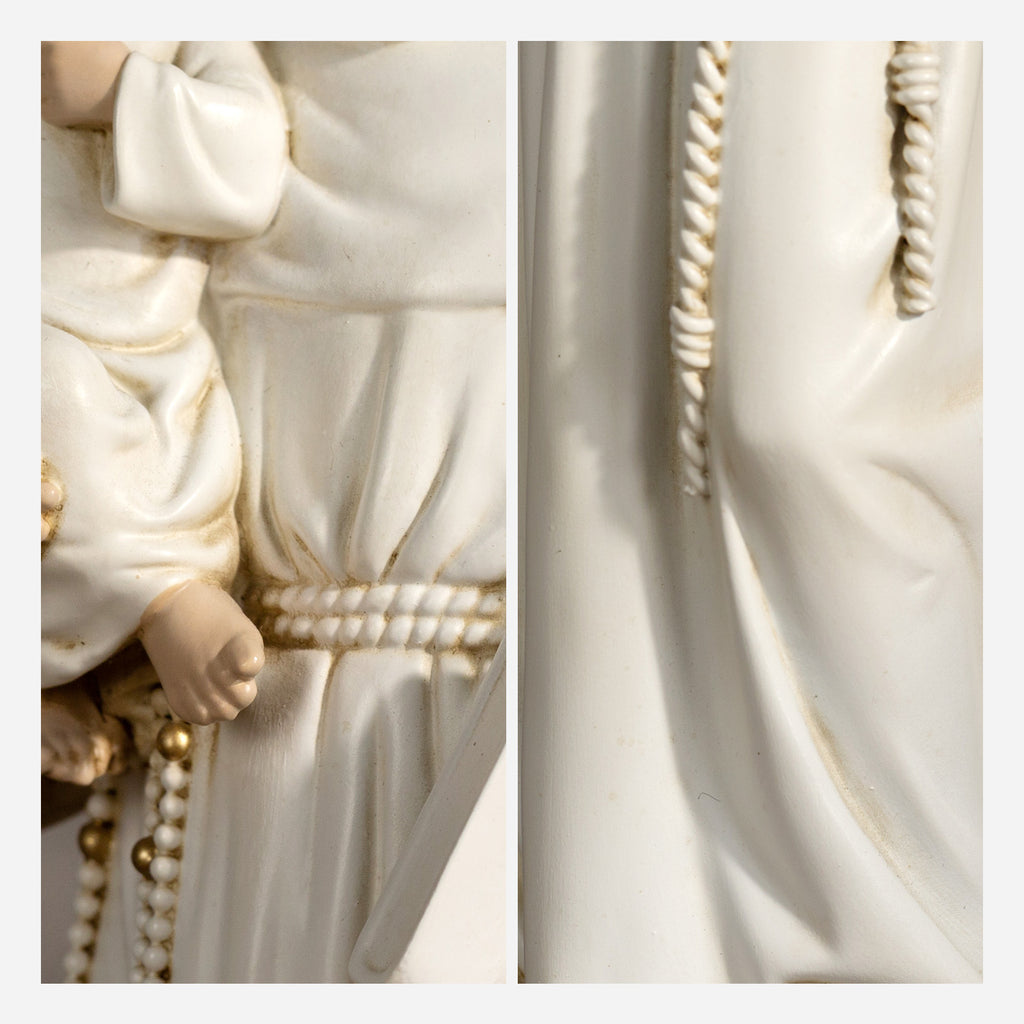 BC Catholic White & Gold St. Anthony with Infant Jesus Statue-Renaissance