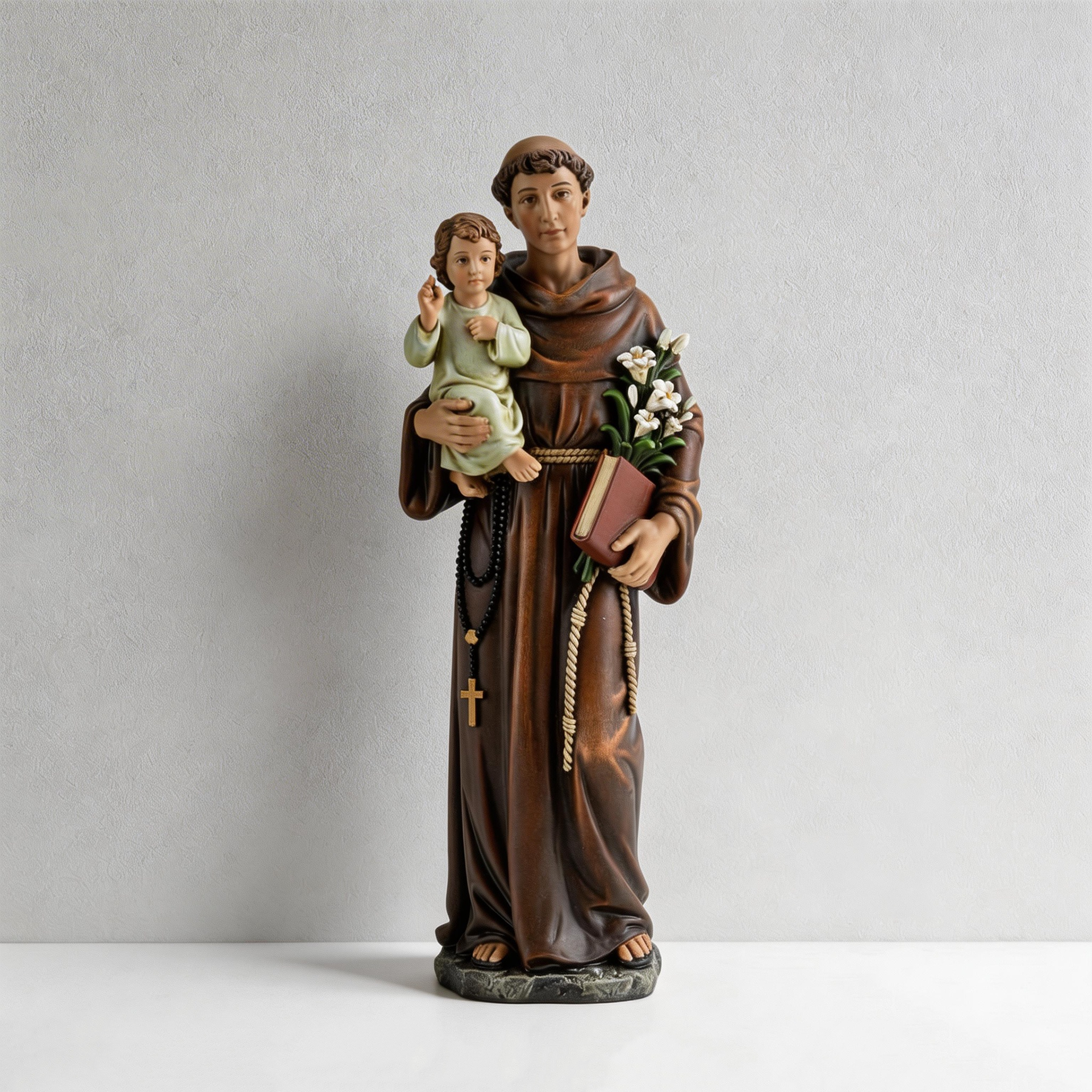 BC Catholic St. Anthony with Infant Jesus Statue-Renaissance