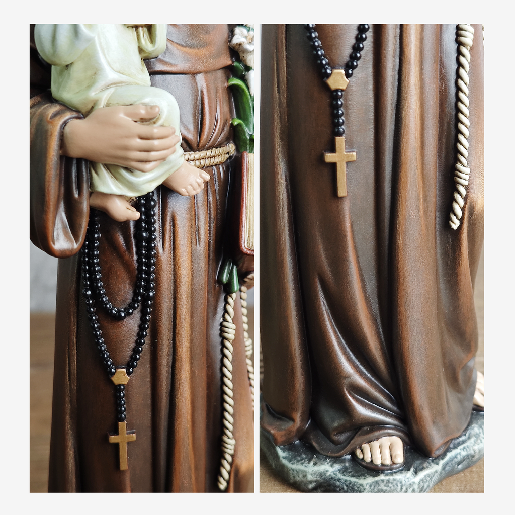 BC Catholic St. Anthony with Infant Jesus Statue-Renaissance