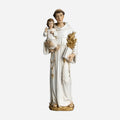 BC Catholic White & Gold St. Anthony with Infant Jesus Statue-Renaissance