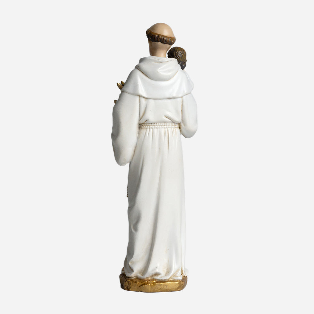 BC Catholic White & Gold St. Anthony with Infant Jesus Statue-Renaissance