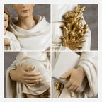 BC Catholic White & Gold St. Anthony with Infant Jesus Statue-Renaissance
