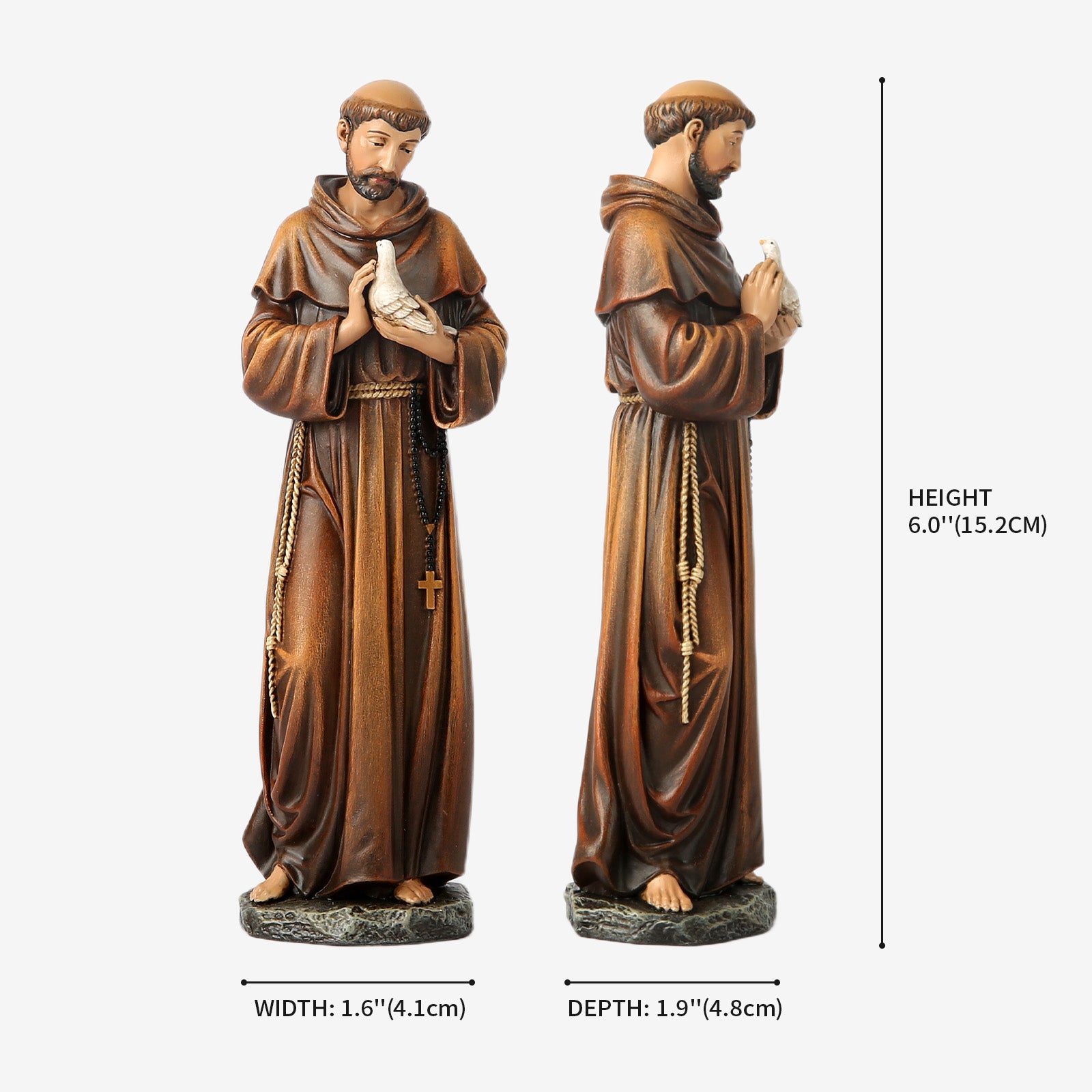 BC Catholic Saint Francis Statue-Renaissance