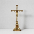 BC Catholic Metal Standing Crucifix-Zinc Alloy with Gold