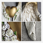 BC Angel Wing Heart & Calla Wall Statue- Guardian Angel decor
