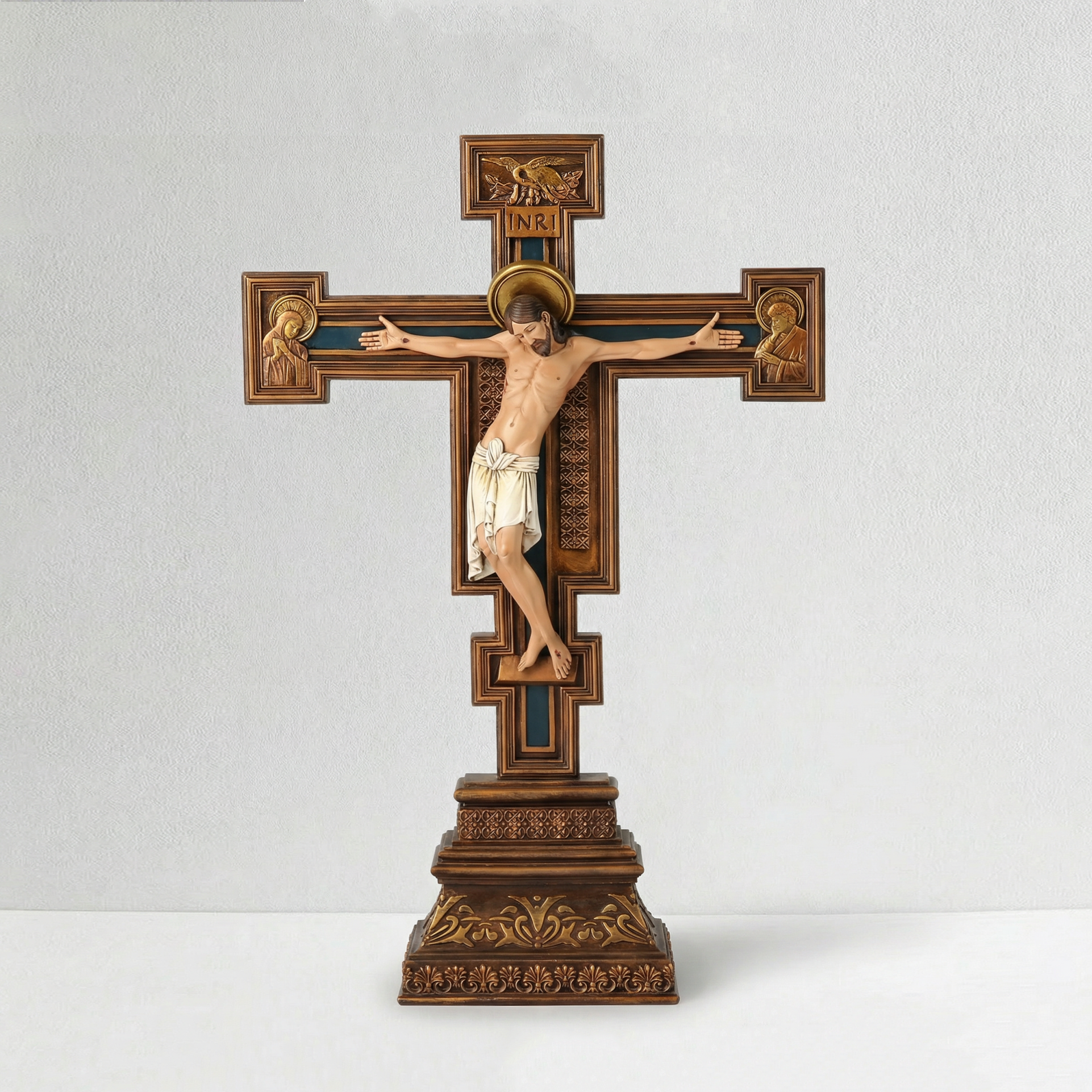 BC Catholic Florentine Standing Crucifix-Inspirational decor