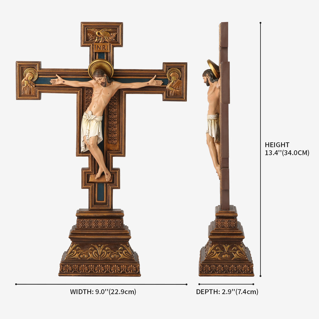 BC Catholic Florentine Standing Crucifix-Inspirational decor