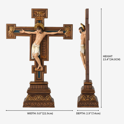 BC Catholic Florentine Standing Crucifix-Inspirational decor