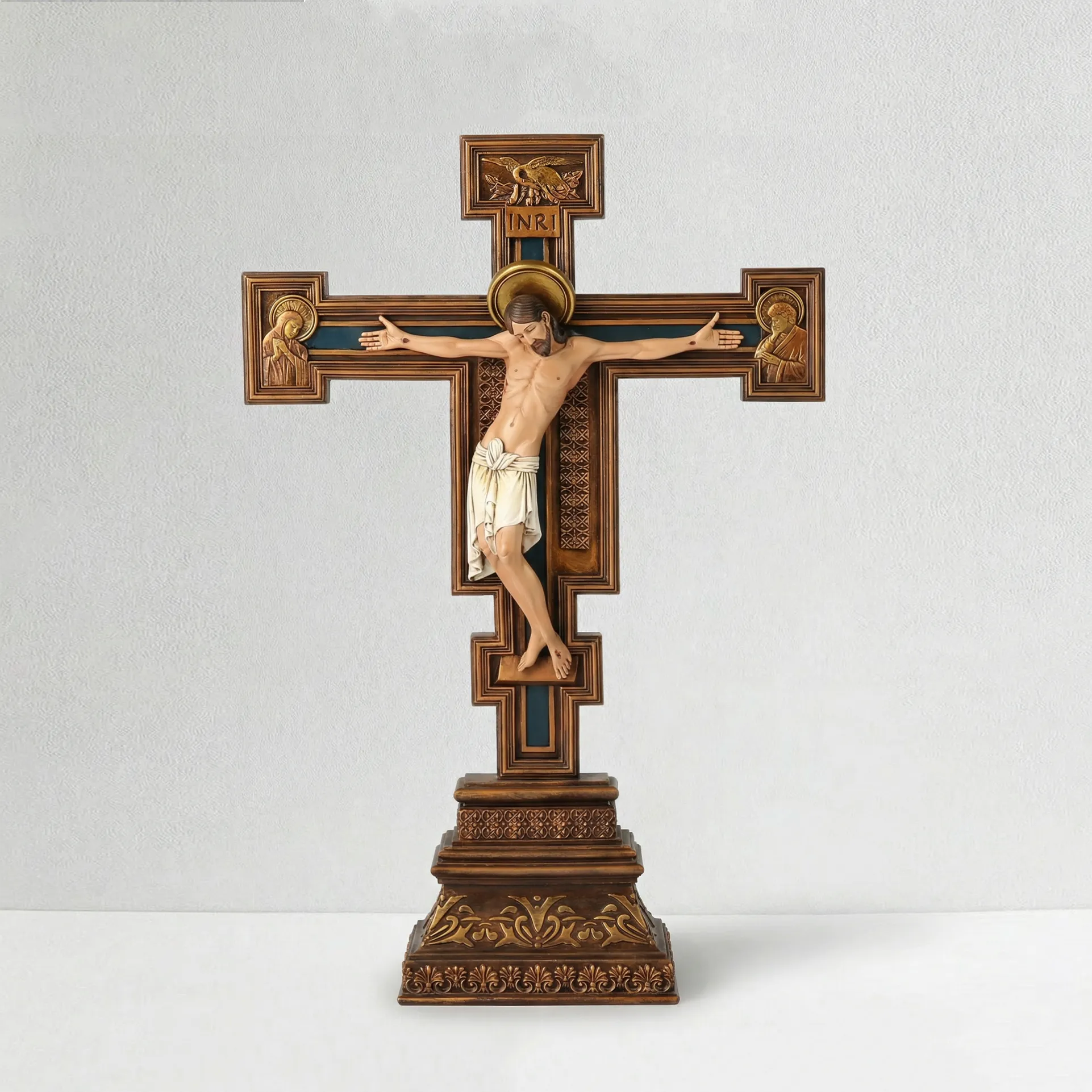 BC Catholic Florentine Standing Crucifix-Inspirational decor