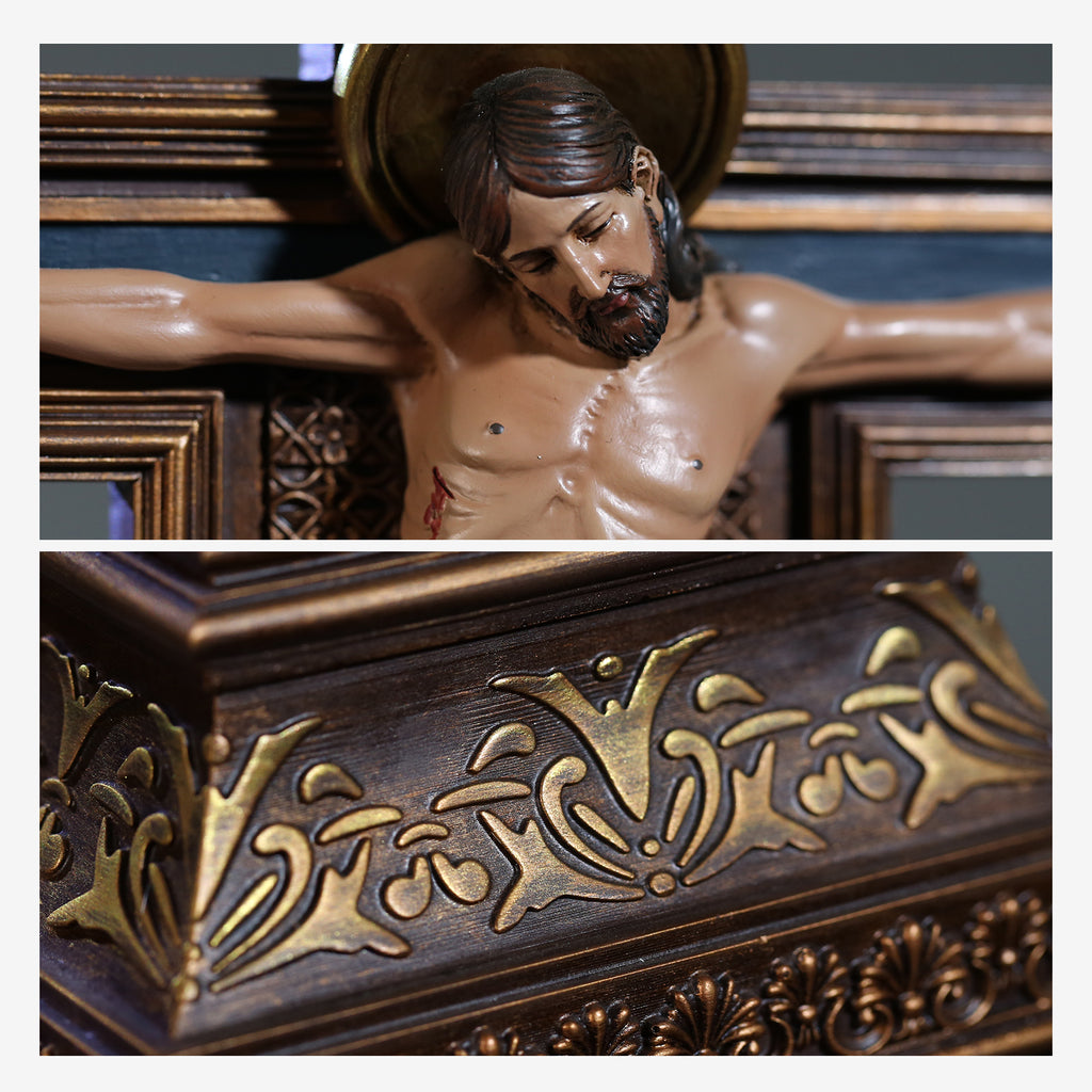 BC Catholic Florentine Standing Crucifix-Inspirational decor