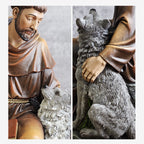 Statue de Saint François d'Assise catholique BC – Figurine de jardin inspirante