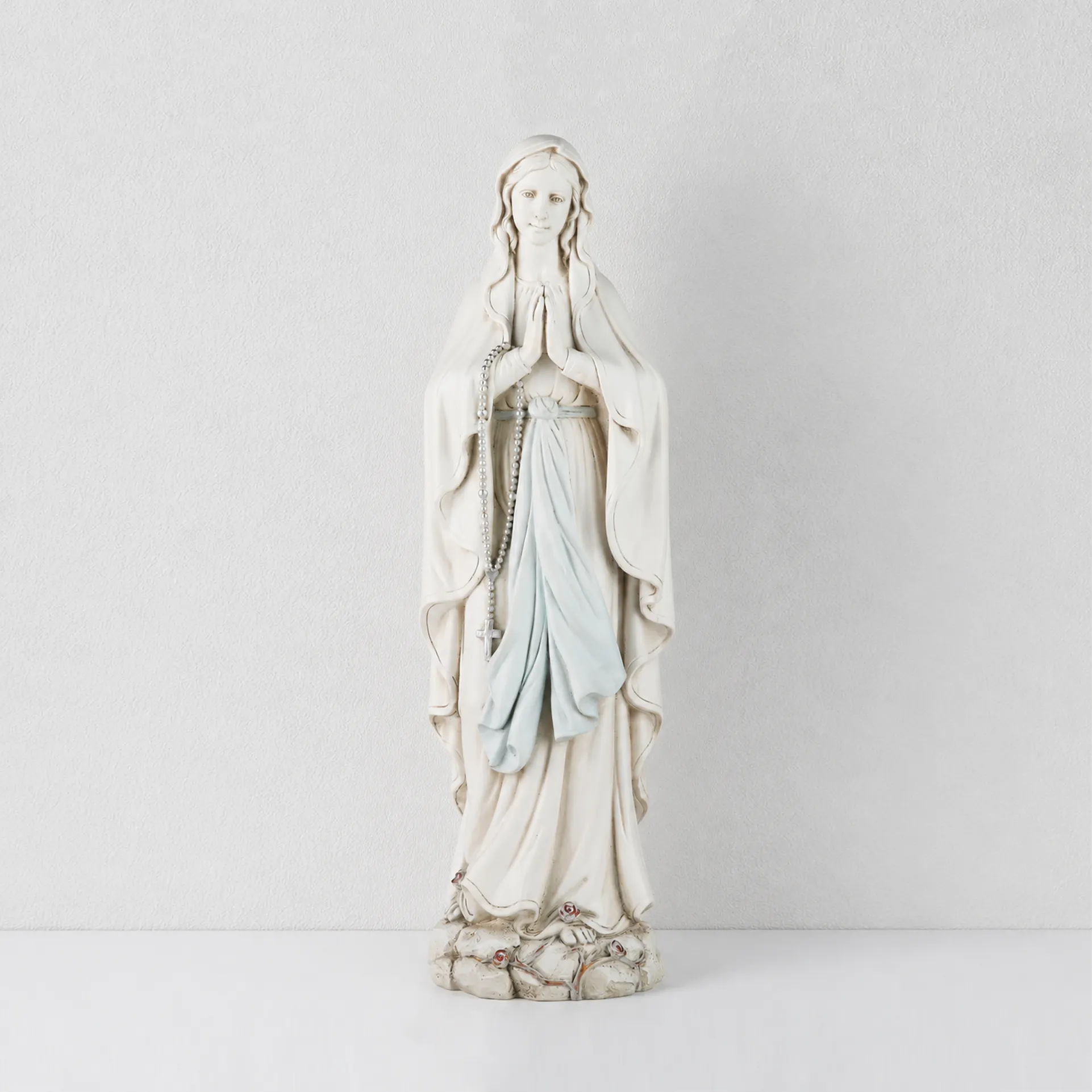 BC Catholic White Our Lady of Lourdes Statue-Renaissance