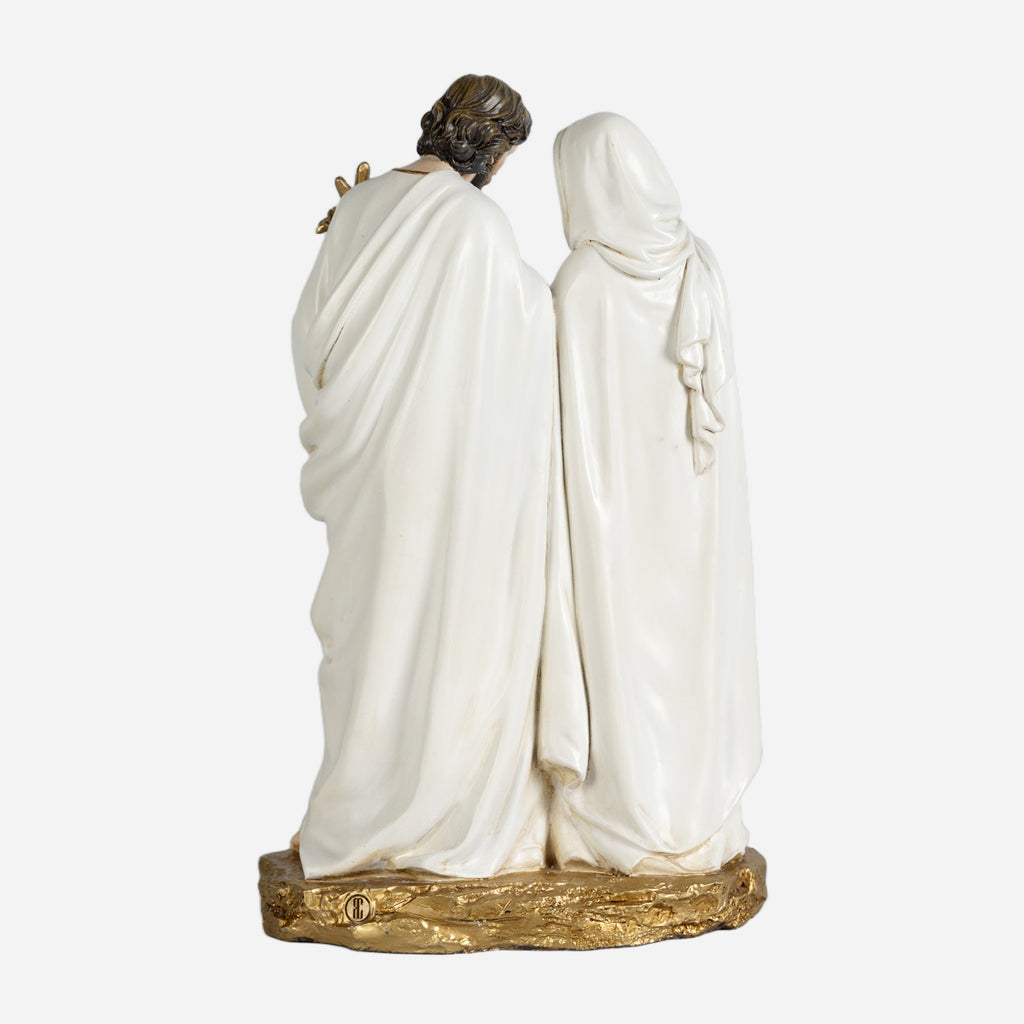 BC Catholic White & Gold Holy Family Statue-Inspirational decor