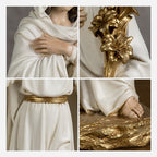 BC Catholic White & Gold Holy Family Statue-Inspirational decor