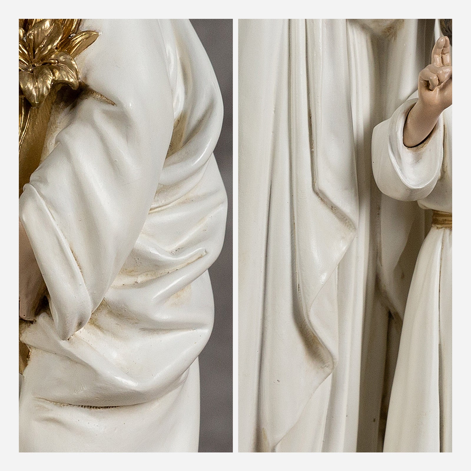 BC Catholic White & Gold Holy Family Statue-Inspirational decor